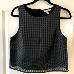 Banana Republic faux leather black top